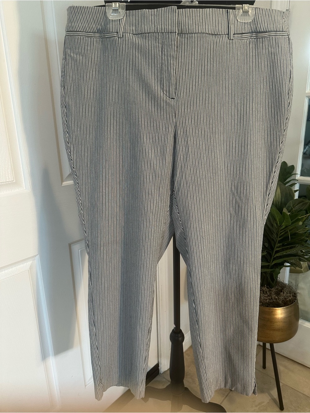 Lane Bryant Black and White Pinstripe Pants size 20